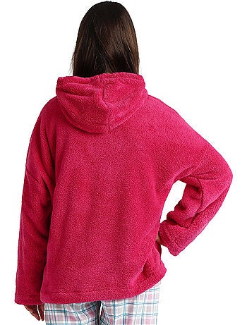 ADMAS Sudadera Manga Larga Calentita Corel Capucha para Mujer