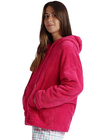 ADMAS Sudadera Manga Larga Calentita Corel Capucha para Mujer
