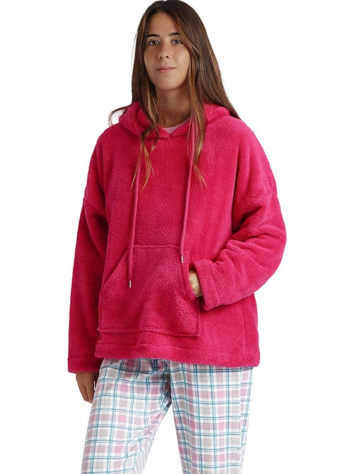 ADMAS Sudadera Manga Larga Calentita Corel Capucha para Mujer - Kiabi ADMAS Sudadera Manga Larga Calentita Corel Capucha para Mujer - Kiabi