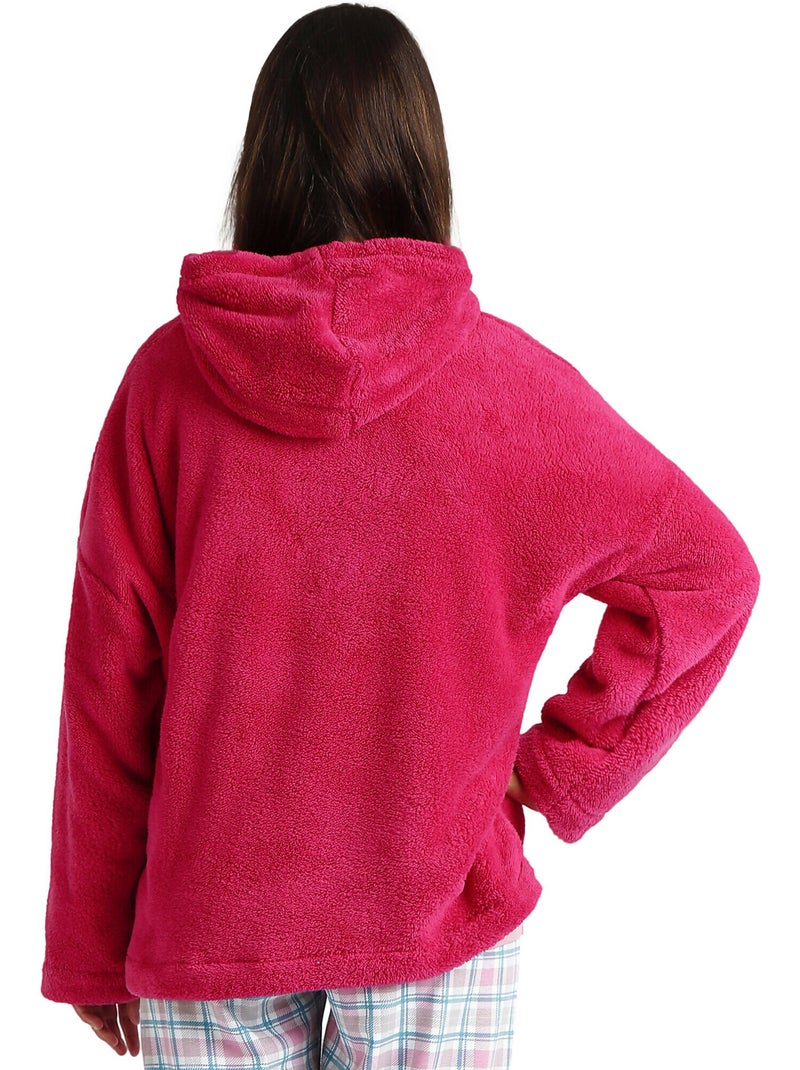 ADMAS Sudadera Manga Larga Calentita Corel Capucha para Mujer Rosa - Kiabi