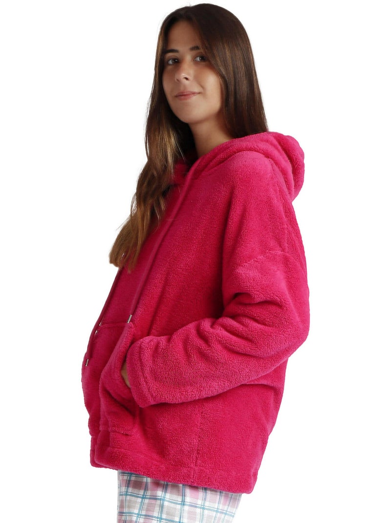 ADMAS Sudadera Manga Larga Calentita Corel Capucha para Mujer Rosa - Kiabi