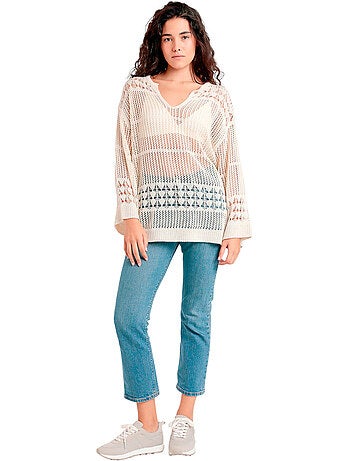ADMAS Sueter Crochet para Mujer
