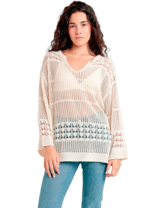 ADMAS Sueter Crochet para Mujer - Kiabi ADMAS Sueter Crochet para Mujer - Kiabi