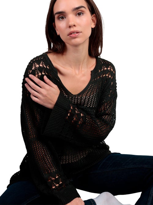 ADMAS Sueter Crochet para Mujer - Kiabi ADMAS Sueter Crochet para Mujer - Kiabi
