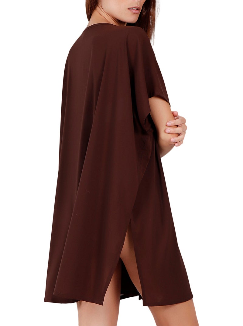 ADMAS Vestido Kafkano Bright Sequins para Mujer Marrón chocolate - Kiabi