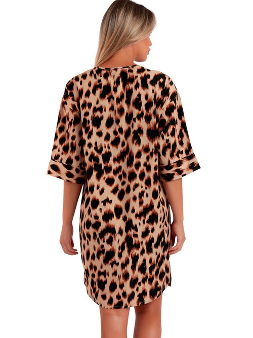 ADMAS Vestido Kimono Manga Francesa Big Skin para Mujer - Kiabi ADMAS Vestido Kimono Manga Francesa Big Skin para Mujer - Kiabi