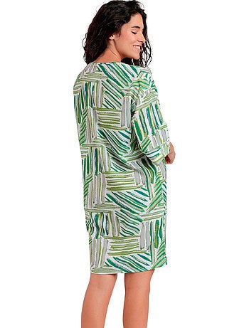 ADMAS Vestido Kimono Manga Francesa Green Summer para Mujer