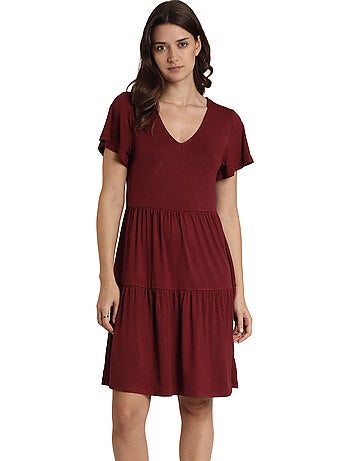 ADMAS Vestido Manga Corta Cute para Mujer
