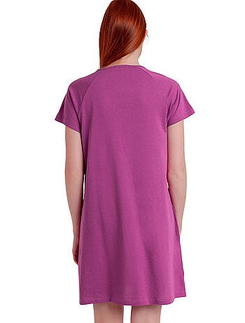 ADMAS Vestido Manga Corta Pechera para Mujer