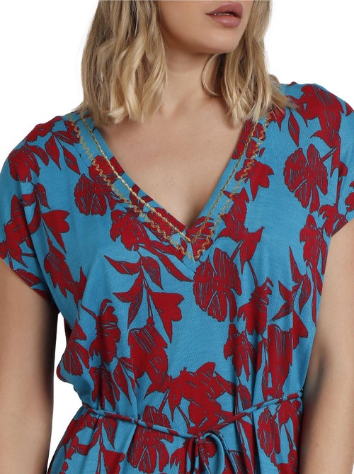 ADMAS Vestido Manga Corta Waves para Mujer - Kiabi ADMAS Vestido Manga Corta Waves para Mujer - Kiabi
