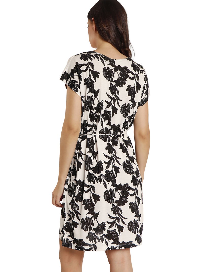 ADMAS Vestido Manga Corta Waves para Mujer Blanco - Kiabi