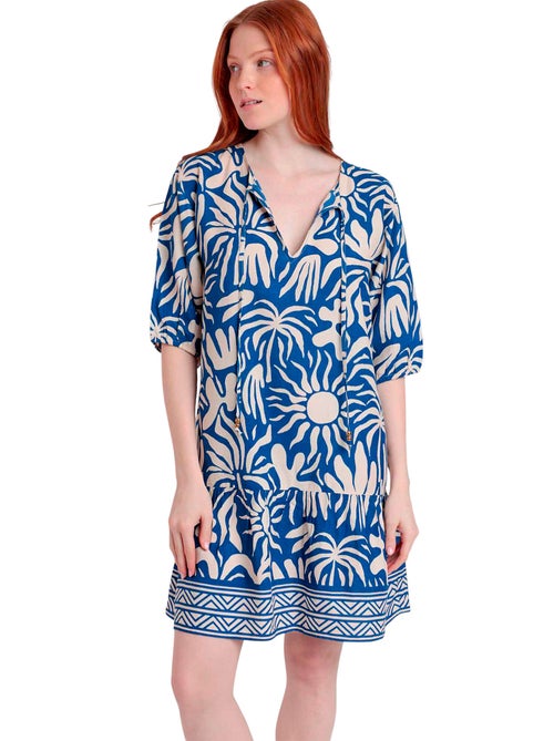 ADMAS Vestido Manga Francesa Sun Summer para Mujer - Kiabi ADMAS Vestido Manga Francesa Sun Summer para Mujer - Kiabi
