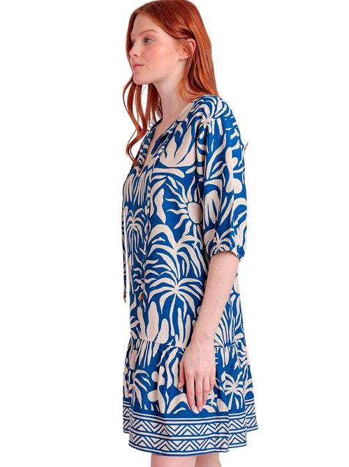 ADMAS Vestido Manga Francesa Sun Summer para Mujer - Kiabi ADMAS Vestido Manga Francesa Sun Summer para Mujer - Kiabi