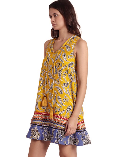 ADMAS Vestido Sin Mangas Hippy Beach para Mujer - Kiabi ADMAS Vestido Sin Mangas Hippy Beach para Mujer - Kiabi