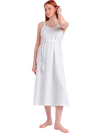 ADMAS Vestido Tirantes Linen Style para Mujer
