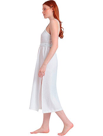 ADMAS Vestido Tirantes Linen Style para Mujer