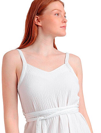 ADMAS Vestido Tirantes Linen Style para Mujer