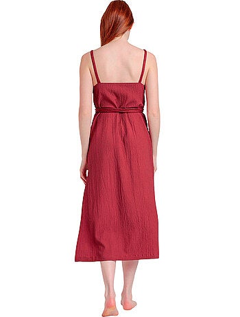 ADMAS Vestido Tirantes Linen Style para Mujer