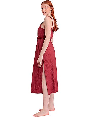 ADMAS Vestido Tirantes Linen Style para Mujer