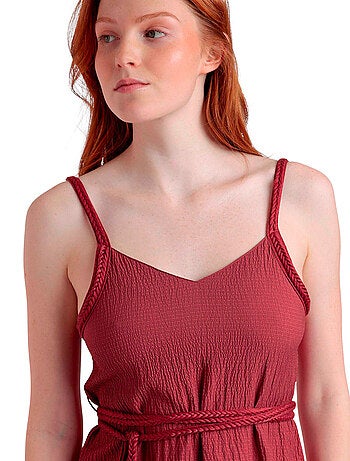 ADMAS Vestido Tirantes Linen Style para Mujer