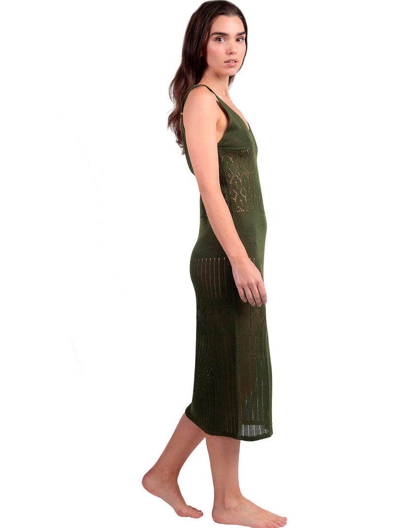 ADMAS Vestido Tirantes Slim para Mujer Caqui - Kiabi