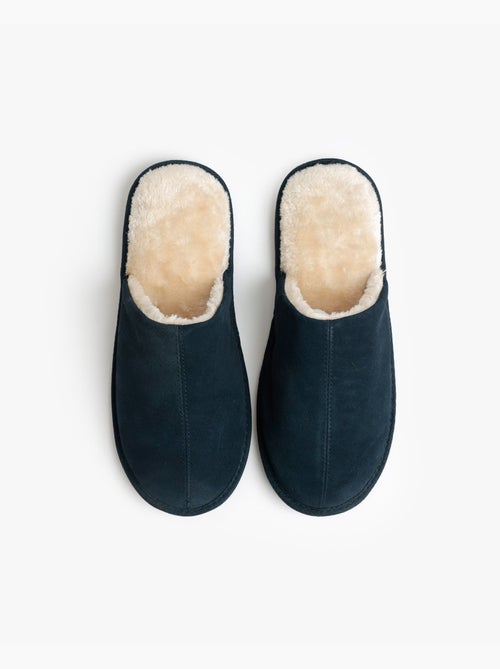 ADMAS Zapatillas De Estar Por Casa Ante Navy para Hombre - Kiabi ADMAS Zapatillas De Estar Por Casa Ante Navy para Hombre - Kiabi