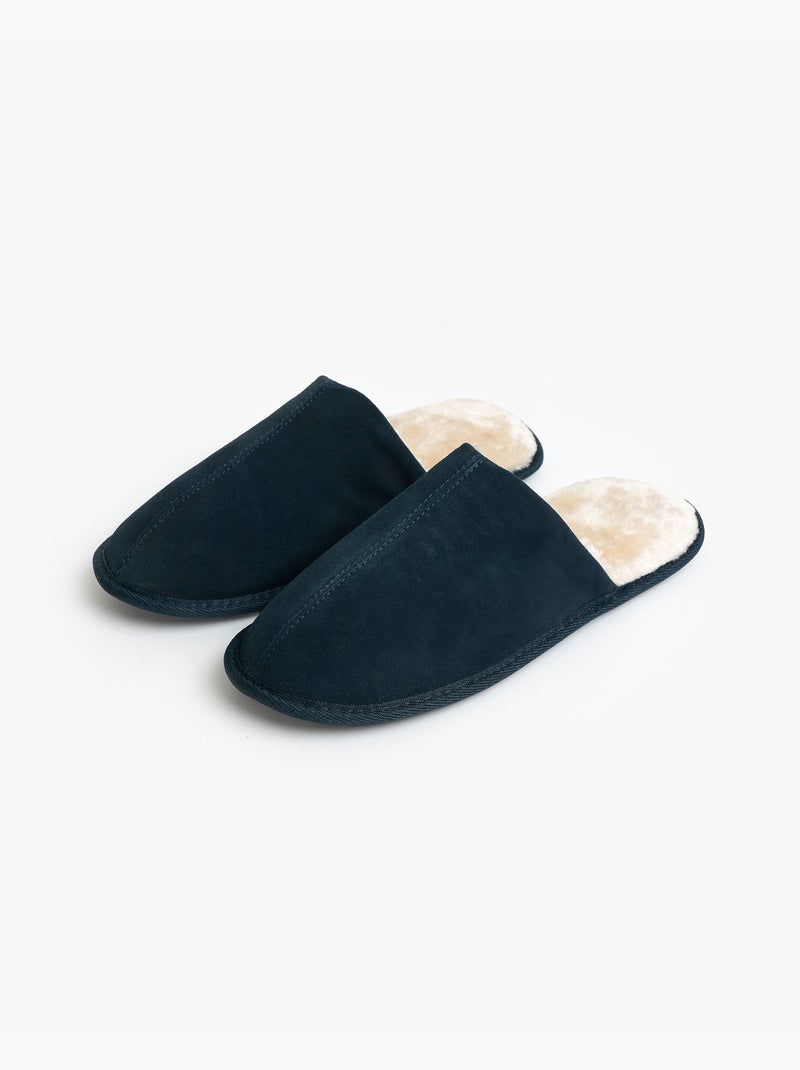 ADMAS Zapatillas De Estar Por Casa Ante Navy para Hombre Azul marino - Kiabi