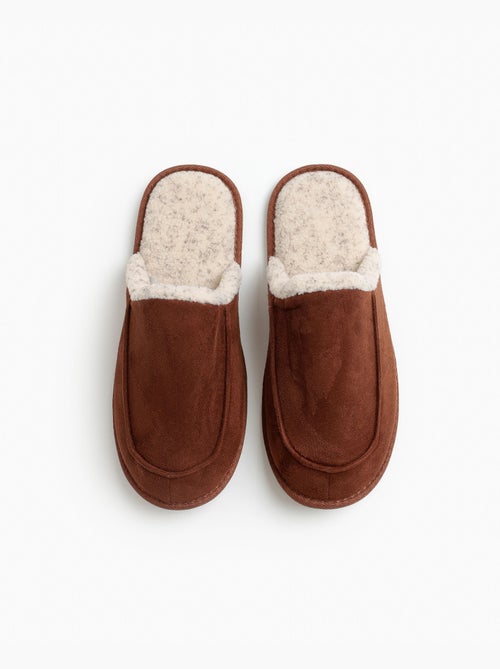 ADMAS Zapatillas De Estar Por Casa Brown Sherpa para Hombre - Kiabi ADMAS Zapatillas De Estar Por Casa Brown Sherpa para Hombre - Kiabi