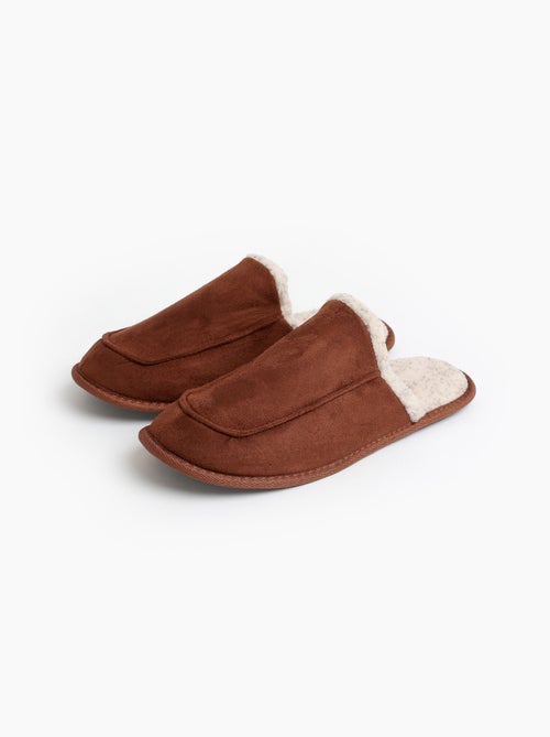 ADMAS Zapatillas De Estar Por Casa Brown Sherpa para Hombre - Kiabi ADMAS Zapatillas De Estar Por Casa Brown Sherpa para Hombre - Kiabi