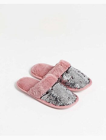 ADMAS Zapatillas De Estar Por Casa Lentejuelas para Mujer