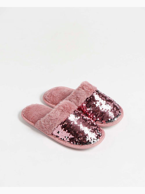 ADMAS Zapatillas De Estar Por Casa Lentejuelas para Mujer - Kiabi