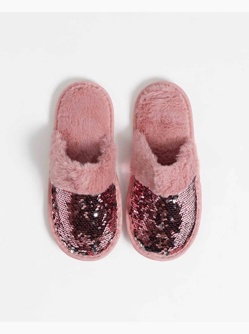 ADMAS Zapatillas De Estar Por Casa Lentejuelas para Mujer - Kiabi