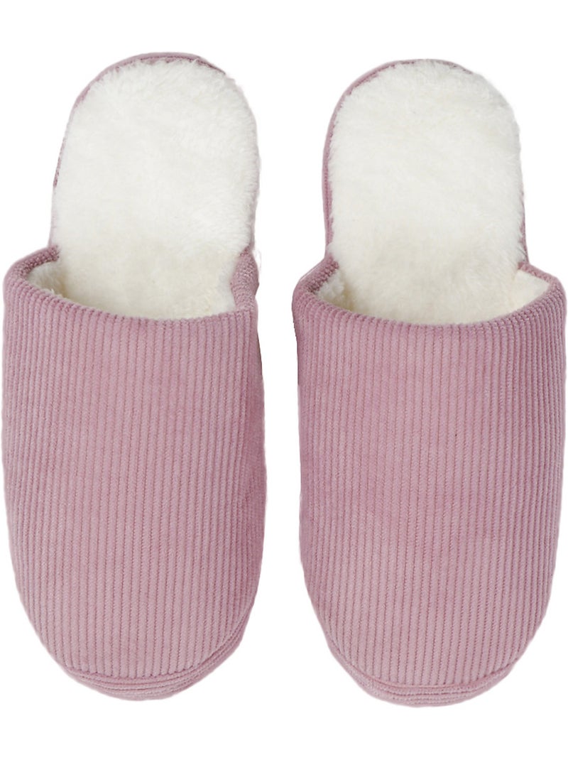 Admas zapatillas de estar por casa rayas para mujer Rosa - Kiabi