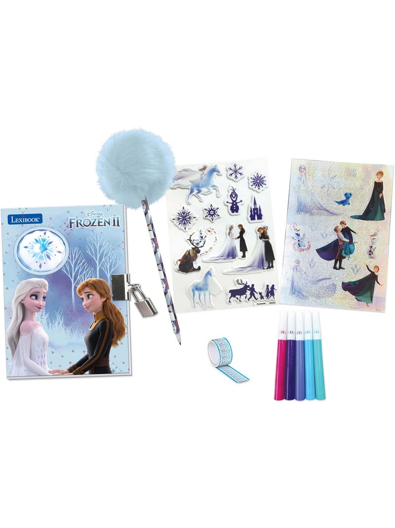 Agenda secreta electr?nica Frozen con luz y accesorios (pegatinas, bol?grafo, rotulador de colores) N/D - Kiabi