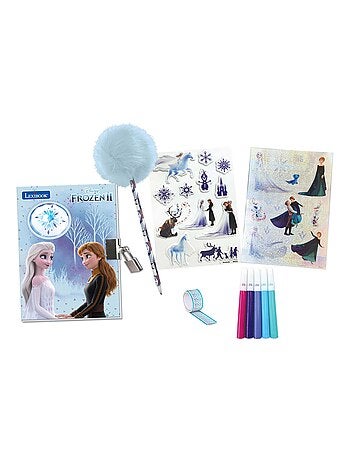Agenda secreta electrónica Frozen con luz y accesorios (pegatinas, bolígrafo, rotulador de colores)