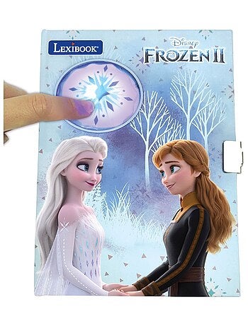 Agenda secreta electrónica Frozen con luz y accesorios (pegatinas, bolígrafo, rotulador de colores)