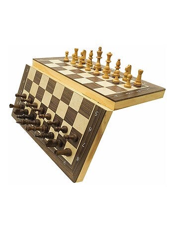 Ajedrez magnético plegable de madera