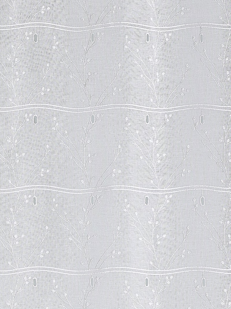 Ajustable con motivo de hoja de estameña bordada Blanco - Kiabi