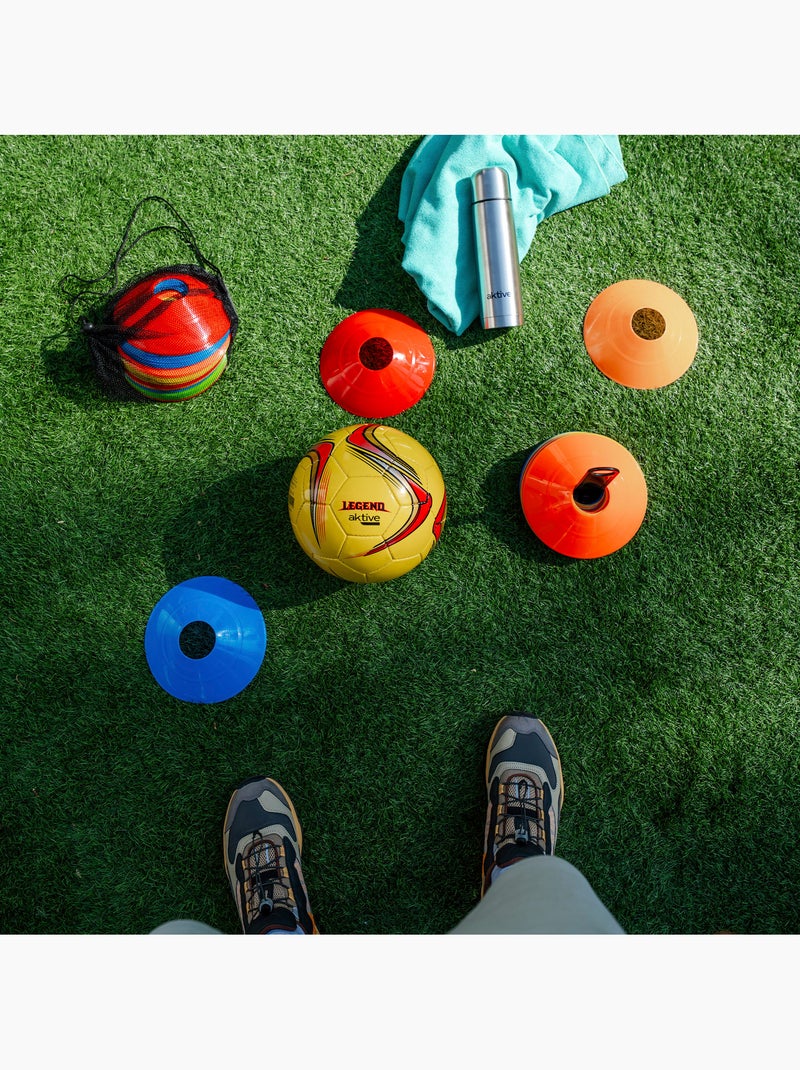 Aktive balón fútbol cuero sintético tamaño 5 con costuras reforzadas N/D - Kiabi