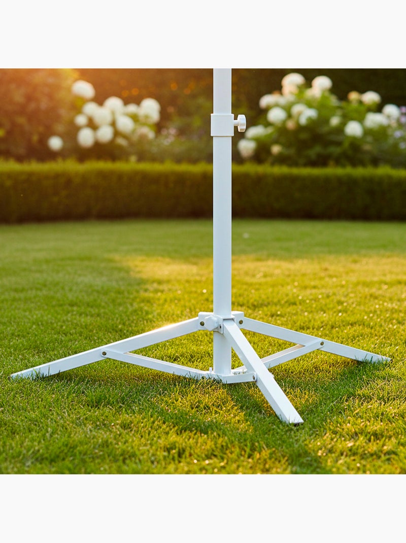 Aktive Base parasol 3 patas 100x100x83 cm metal Blanco - Kiabi