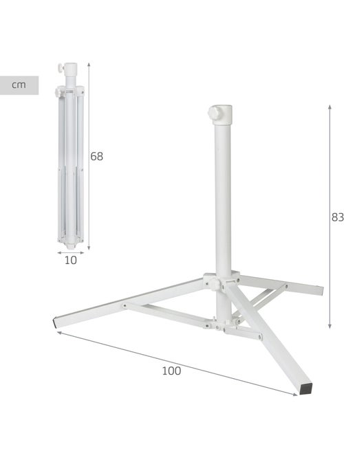 Aktive Base parasol 3 patas 100x100x83 cm metal - Kiabi