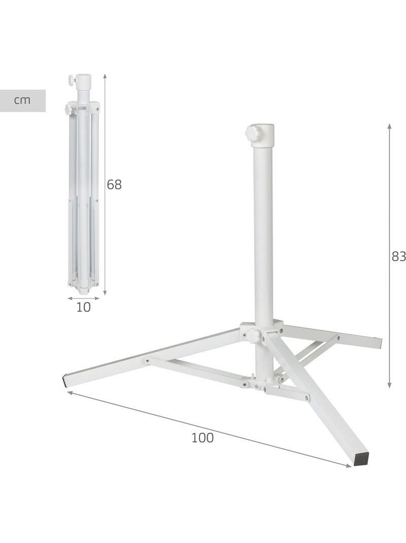 Aktive Base parasol 3 patas 100x100x83 cm metal Blanco - Kiabi