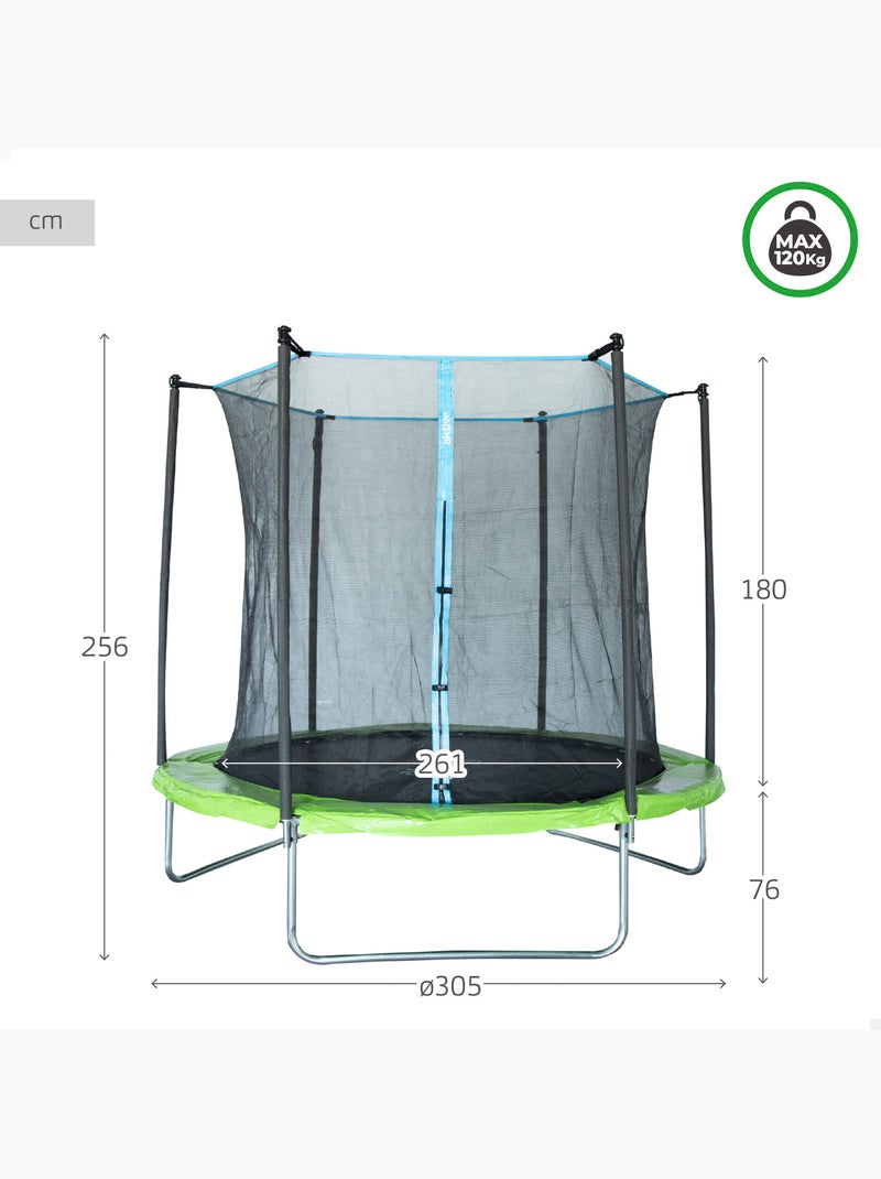 Aktive cama elástica infantil exterior ø261 cm Negro Verde Azul - Kiabi