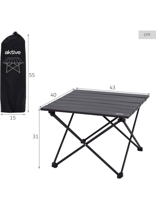 Aktive camping mesa plegable de camping con antivuelco 43x40x31 cm - Kiabi Aktive camping mesa plegable de camping con antivuelco 43x40x31 cm - Kiabi