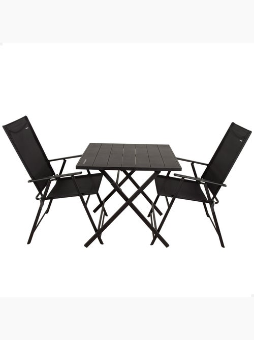 Aktive conjunto plegable de jardín con mesa (75x75x70 cm) y 2 sillas (47x64x95 cm) - Kiabi