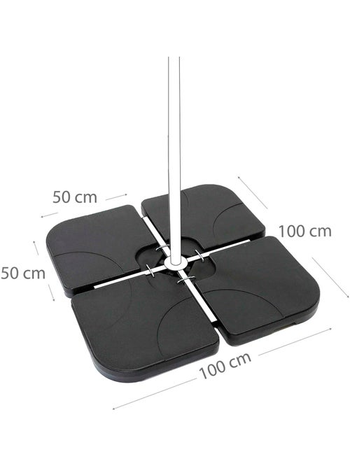 Aktive Garden Soporte parasol rellenable cuadrado 4 piezas - Kiabi Aktive Garden Soporte parasol rellenable cuadrado 4 piezas - Kiabi