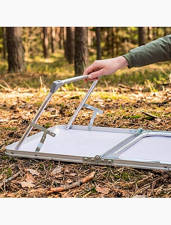Aktive mesa de camping plegable con asa para transporte 60x40x25 cm