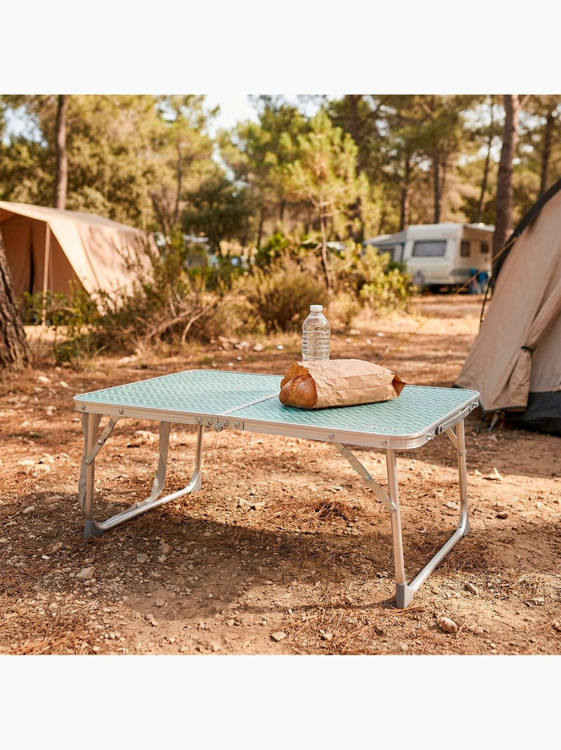 Aktive mesa de camping plegable con asa para transporte 60x40x25 cm Turquesa - Kiabi
