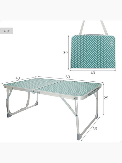 Aktive mesa de camping plegable con asa para transporte 60x40x25 cm - Kiabi Aktive mesa de camping plegable con asa para transporte 60x40x25 cm - Kiabi