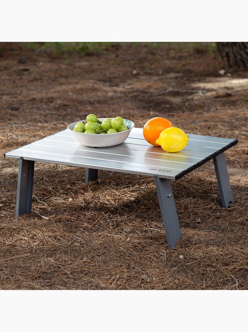 Aktive mesa plegable 55x41x20 cm pequeña camping aluminio ultraligera Gris - Kiabi